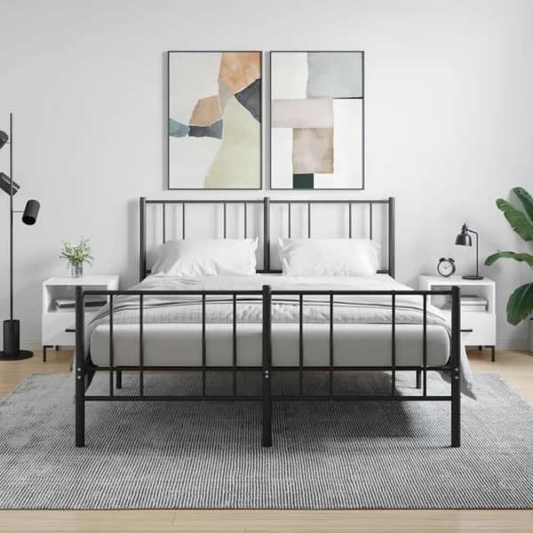 vidaXL Sängbord 2 st Blankvit 40x35x47,5 cm 827441