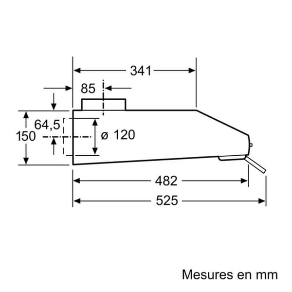 Siemens Huva kappa 60cm 350m³/h rostfritt stål - LU63LCC50