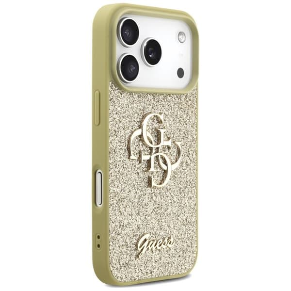 Guess Fast Glitter Big 4G för iPhone 17 Pro - Guld