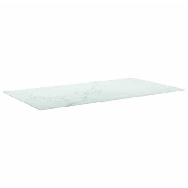 vidaXL Bordskiva Vit 120x65 cm 8 mm Härdat glas