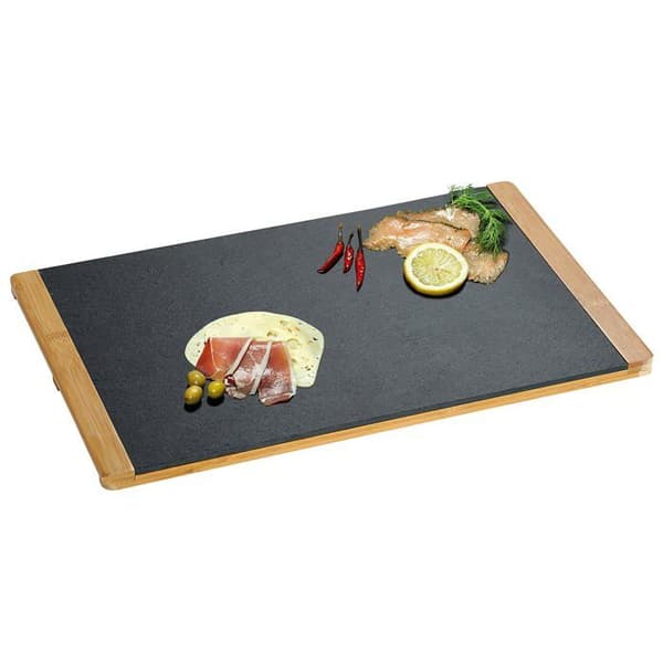 Skärbräda Kesper - 38131 - Bufféfat 45 x 30 x 1,5 cm skiffer och bambu