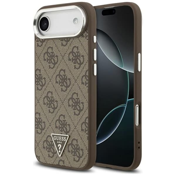 Coque Guess Hardcase 4G Triangle Logo MagSafe för iPhone Air - Brun