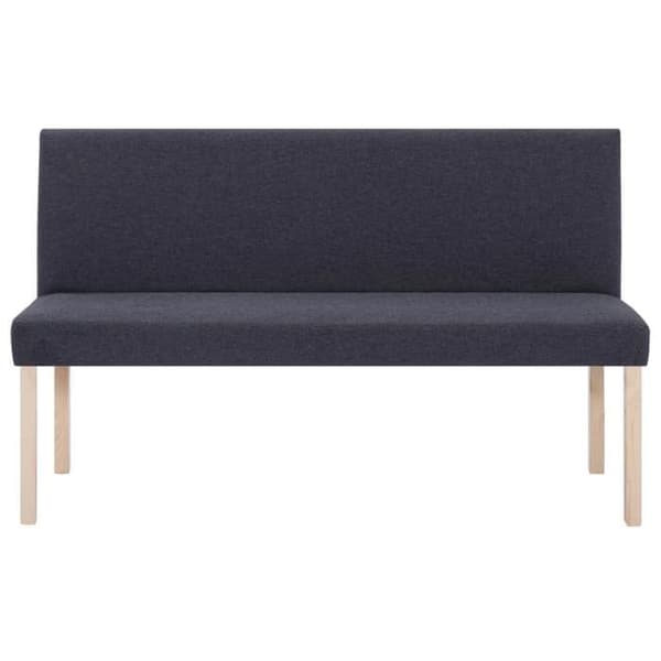 vidaXL Bänk 139,5 cm Mörkgrå Polyester 281334