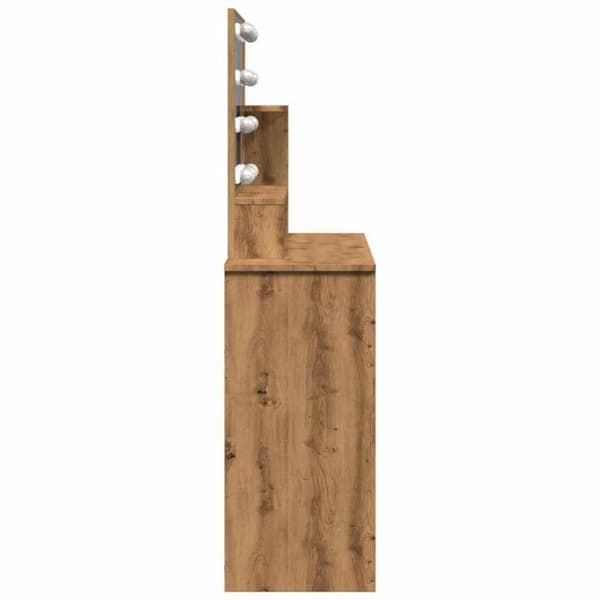 Coiffeuse med LED ek-konstruktion 86,5x35x136 cm
