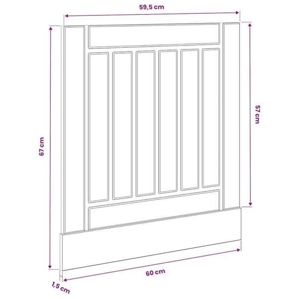 vidaXL Diskmaskinpanel Lucca vit ingenjörsträ 853897