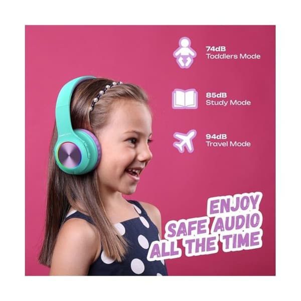 Barnhörlurar - POWERLOCUS - PLED - Bluetooth - Batteritid 30h - Inbyggd mikrofon