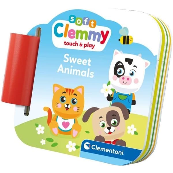 Clementoni - Cubes & Animals Soft Clemmy - 6 kuber + 3 tecken + Bok