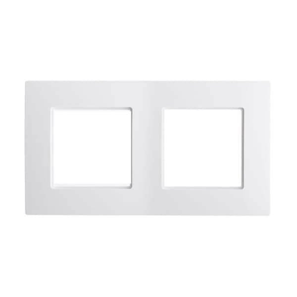 Dubbel inbyggd ram - Rosa - Vit - 2 moduler - IP20 - ABS - Blank finish - Inbyggd montering - Klämfäste