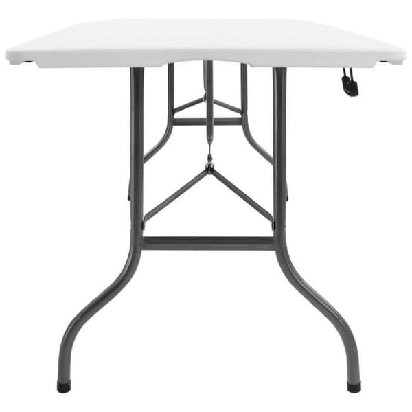 vidaXL Fällbart trädgårdsbord Vit 180x72x72 cm HDPE