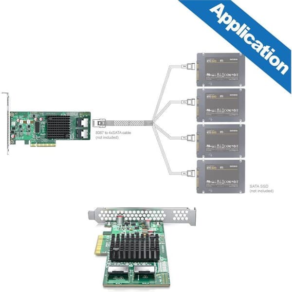 RAID-kontroller SAS/SATA 10Gtek PCI Express SAS2008 6Gb/s