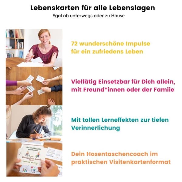 Lebenskarten - LS-003 - Barbara Volkner Set med 72 visitkort Format 5,5 x 8,5 cm