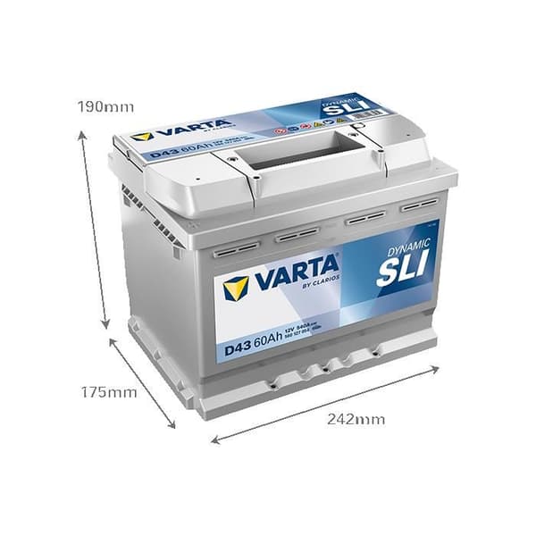 Varta Blue Dynamic L2G D43 12V 60Ah / 540A startbatteri