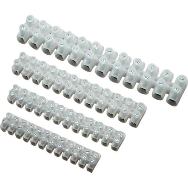 Flexibel dominokopplingsplint - BKL Electronic - 4-4 mm² - 12 poler - Vit