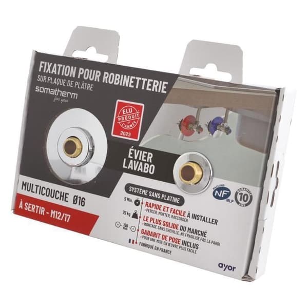 Fixering Blandare Under Handfat – SOMATHERM FÖR DIG – Komplett kit – Presskoppling M12/17