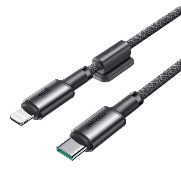 USB-C till Lightning-kabel för iPhone med magnetisk organiserare, 1,2 m, grå