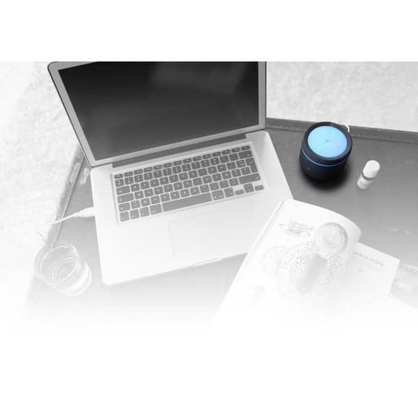 Diffusor av eteriska oljor - FIDJI - Svart - 70 ml - 8 timmar av diffussion - USB-laddbar