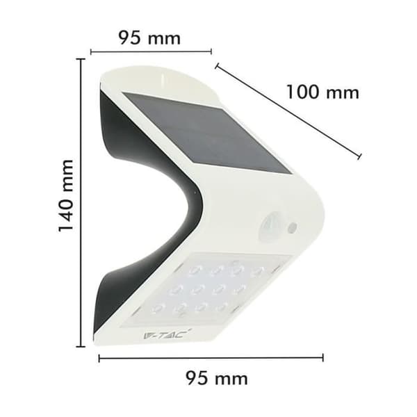 Solcellslampa - Vit - 1,5W - Utomhus - Naturlig vit