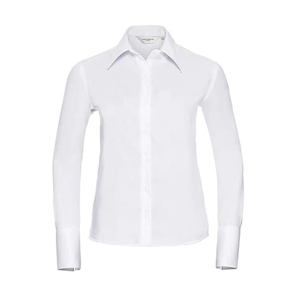 Kvinnors långärmad skjorta Russell Athletic Ultimate Non-iron - vit