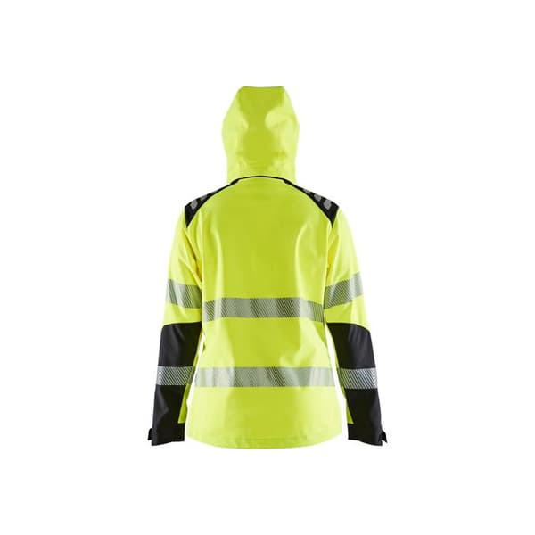 Högsynlig softshell arbetsjacka DAM BLAKLADER - Gul - Svart