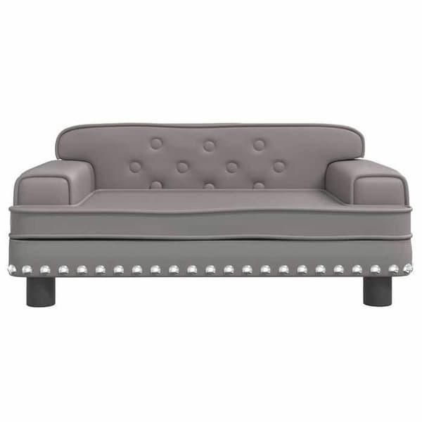 vidaXL Barnsoffa grå 70x45x30 cm konstläder, mini soffa, mini soffa-stol, mini soffa för barn 3196303