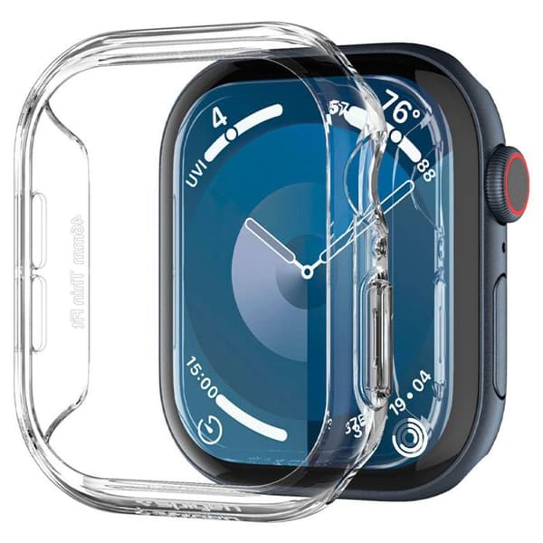 Skydd för Apple Watch 10 46 mm - Spigen Thin Fit - Transparent