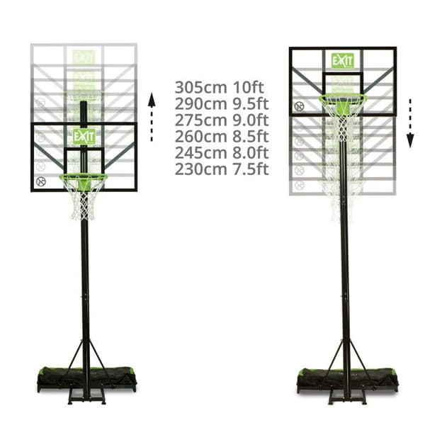 Bärbar basketkorg - EXIT TOYS - Comet - Grön - Barn - Stål
