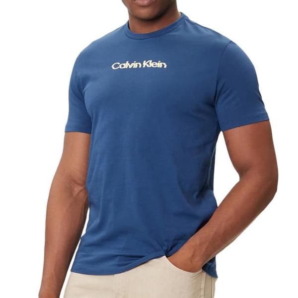 Blå T-shirt Herr Calvin Klein Jeans Glitched