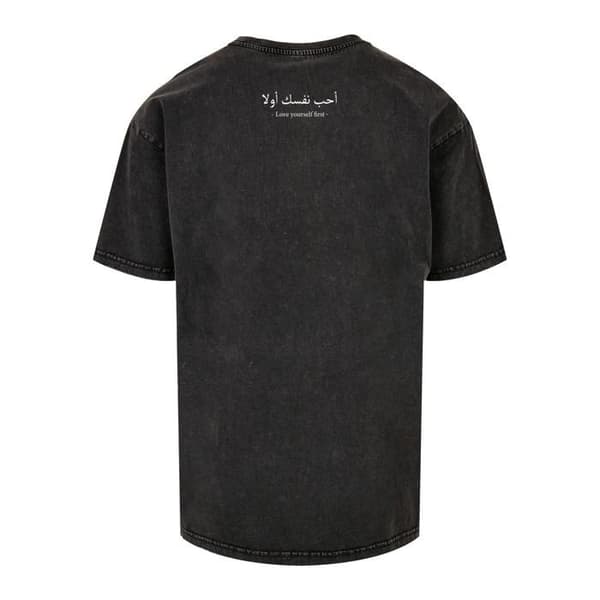 T-shirt blekt Merchcode Love Yourself First Acid Oversized