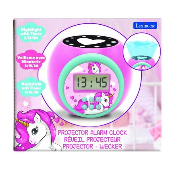 Unicorn Projektor Väckarklocka