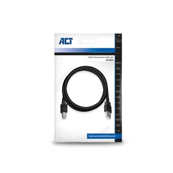 ACT USB 2.0 A hane - B hane anslutningskabel - 1,8 m