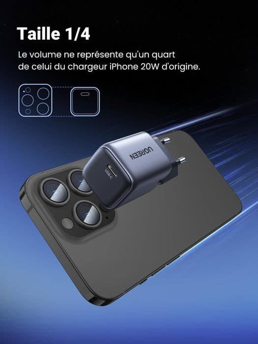 Laddare - UGREEN - CD318 - 20W - USB-C - Snabbladdning
