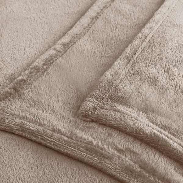 Mikrofiberfleecefilt 160 x 210 cm Kaffe