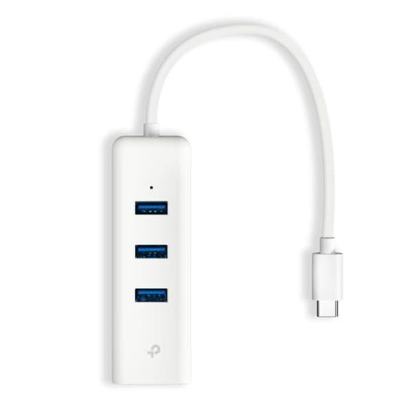 Hub Adapter USB C - TP-Link - UE330C - 3 USB 3.0-portar - Gigabit Ethernet - Kompakt