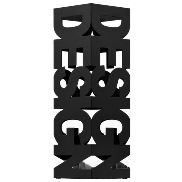 vidaXL Designer Paraply Stativ Stål Svart