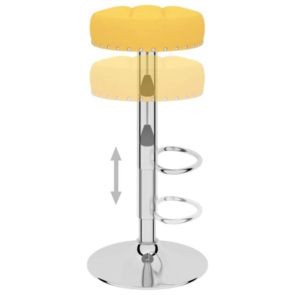 vidaXL Barstolar set om 2 senapsgul tyg 332978