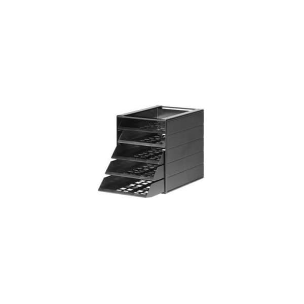 Förvaringslåda - DURABLE - IDEALBOX BASIC 5 - 5 lådor - Svart - Att montera själv
