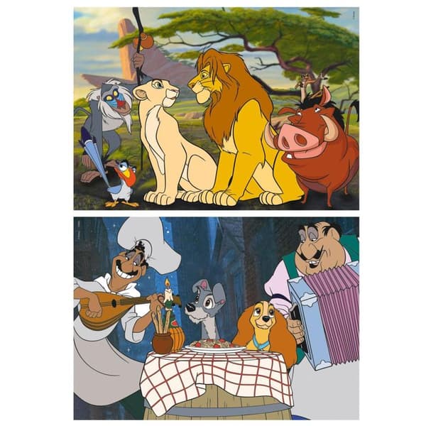 pussel 2 X 48 - Disneydjur