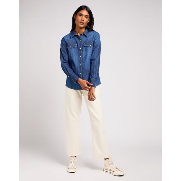 Lee Regular Western jeanskjorta för kvinnor