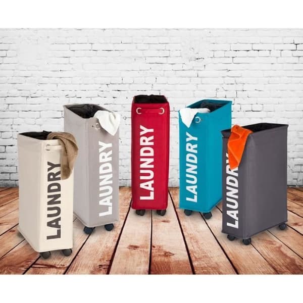 Tvättkorg - WENKO - Corno - 43 l - Polyester - 4 hjul