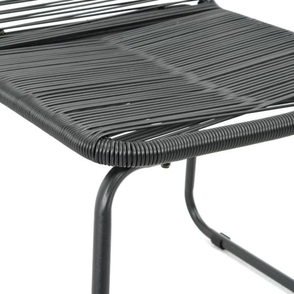 vidaXL Utestolar 2 st Poly Rotting Svart