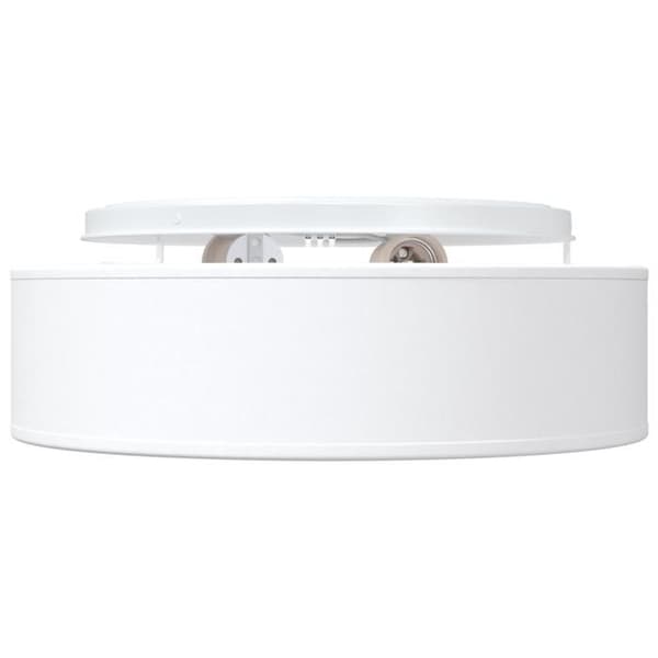 Taklampa - Vit Ram - Ø 38 cm - Tyg - E27 - Nutida