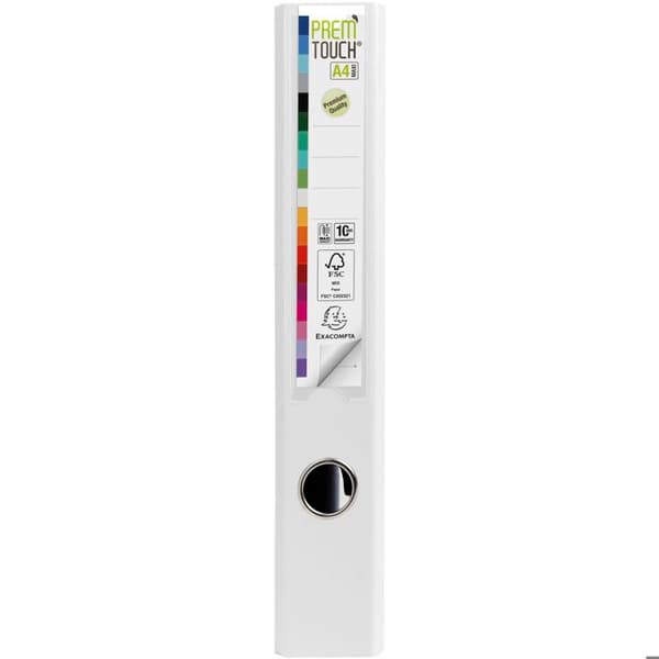 Exacompta 10x Häftapparat Prem'Touch PP Rygg 50mm A4 maxi. Vit 53148E