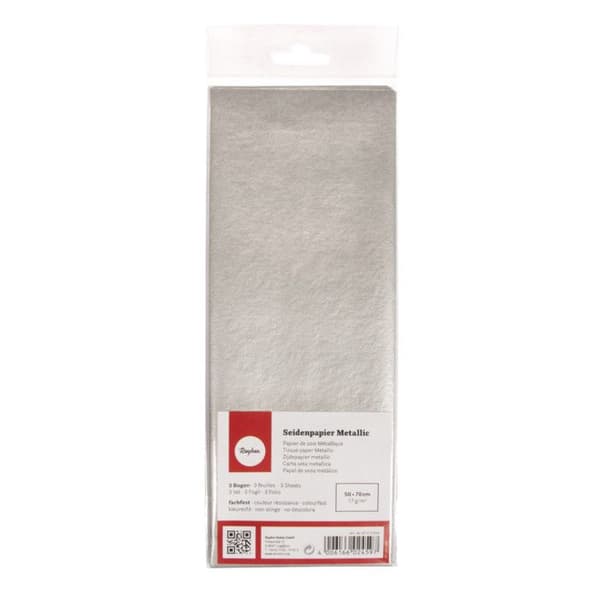 Rayher Hobby Rayher silkespapper metallic, silver - 67273606
