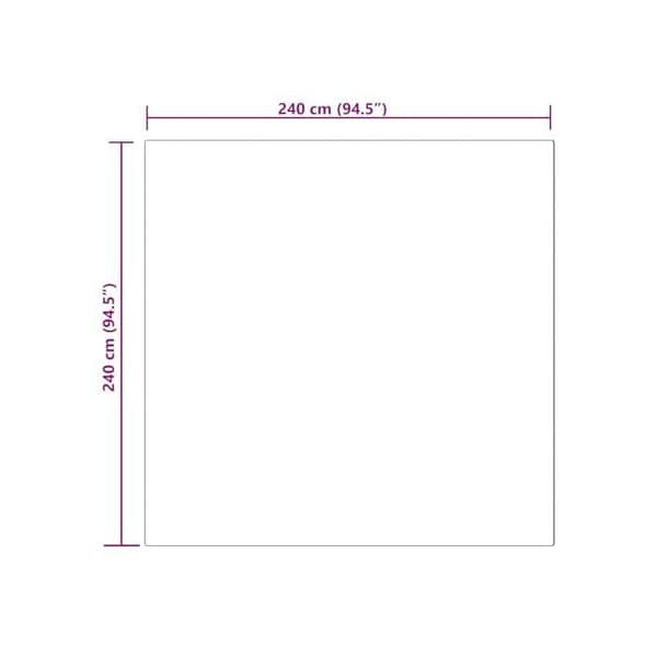 Faux fårullsmatta - vidaXL - 240x240 cm - Beige - Polyester - Super mjuk - Hållbar