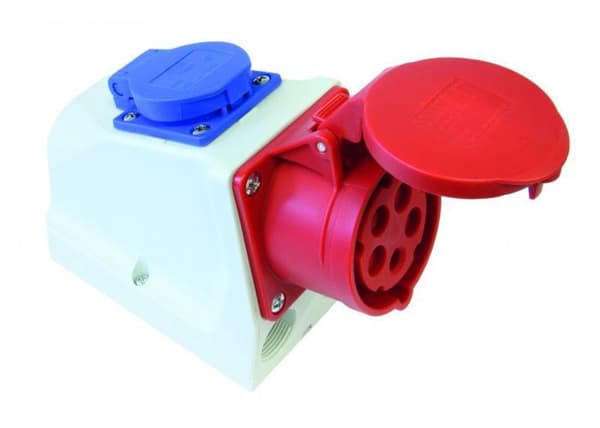 Kombinationsuttag CEE 32A - PCE - 9225-6F - IP44 - 3P+Z+N - Utomhusbruk