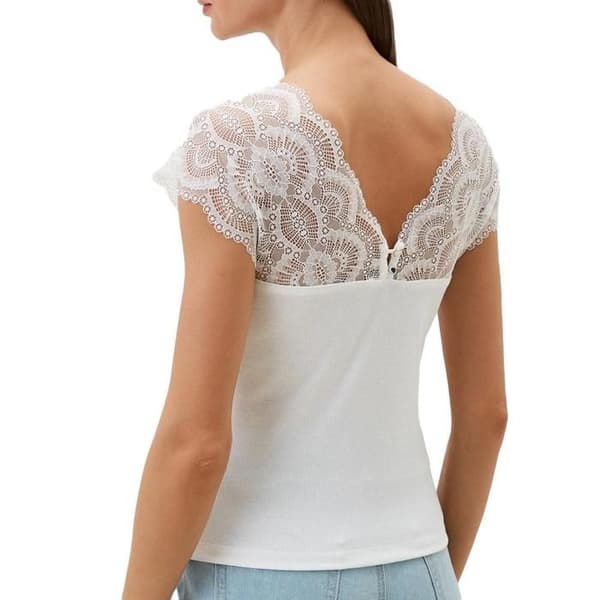 Vit T-shirt Dam Morgan Delo
