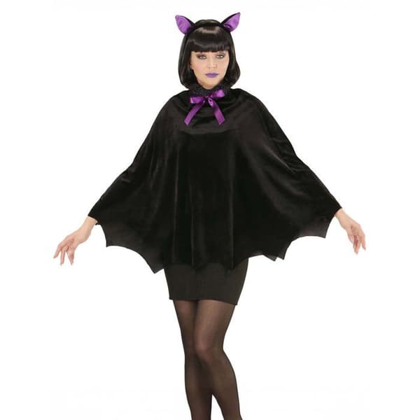 Poncho fladdermus kvinna - Svart - Halloween - One size - Höst/Vinter