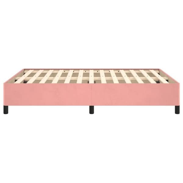 vidaXL Sängram utan madrass rosa 140x200 cm sammet 347329