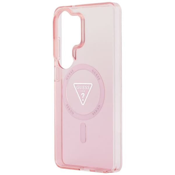 Coque Guess IML Gradient Triangle Logo MagSafe för Samsung Galaxy S26 Ultra - Rosa