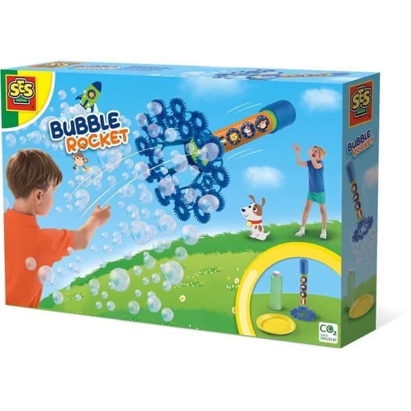 Raket och spår av bubblor